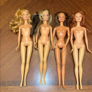 8 Miscellaneous Female Barbies + 4 Mini Barbies